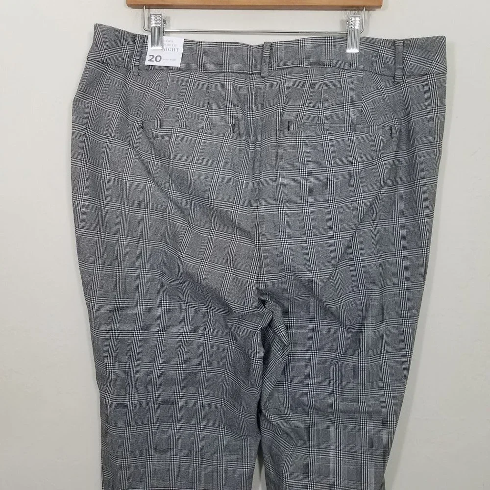 NWT Lane Bryant Mid-Rise Straight Super Stretch 4-Season Plaid Dress Pants - Picture 5 of 7